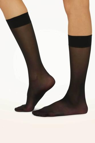 Wolford γυναικείες κάλτσες μέχρι το γόνατο μονόχρωμες - 31206 Μαύρο